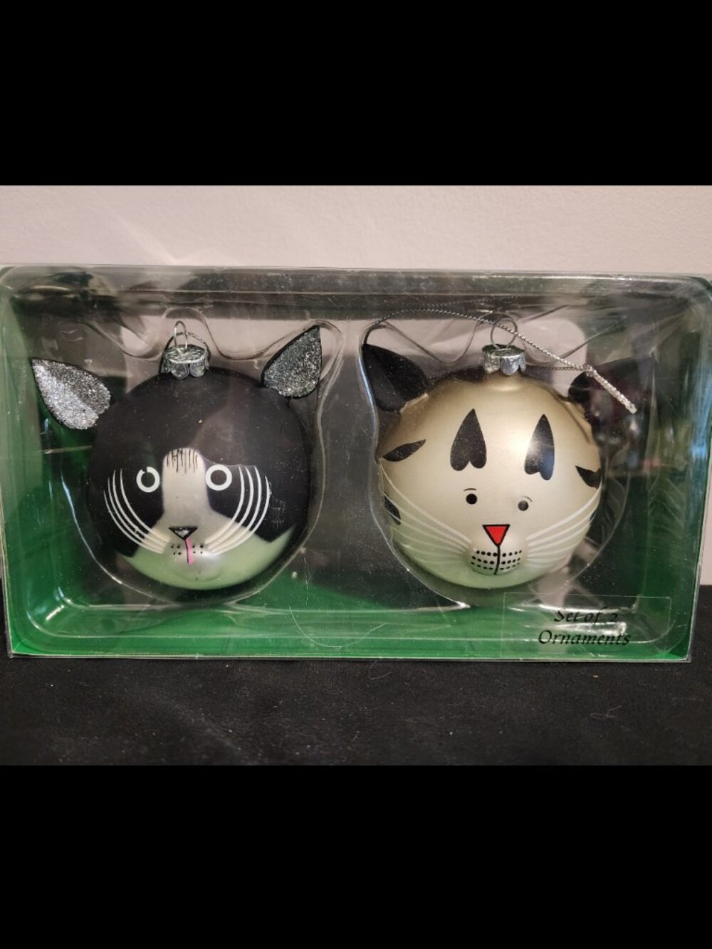 2/$15 Cute Double Cat Christmas Ornaments